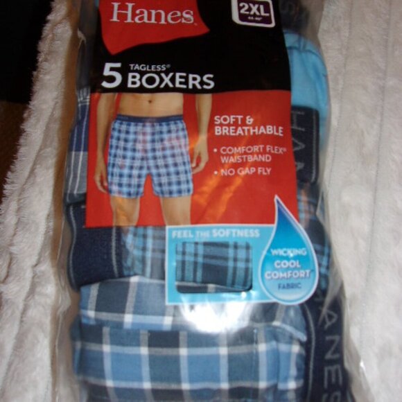 NWTS 5pk Hanes Men's Boxers 2XL - Picture 3 of 3